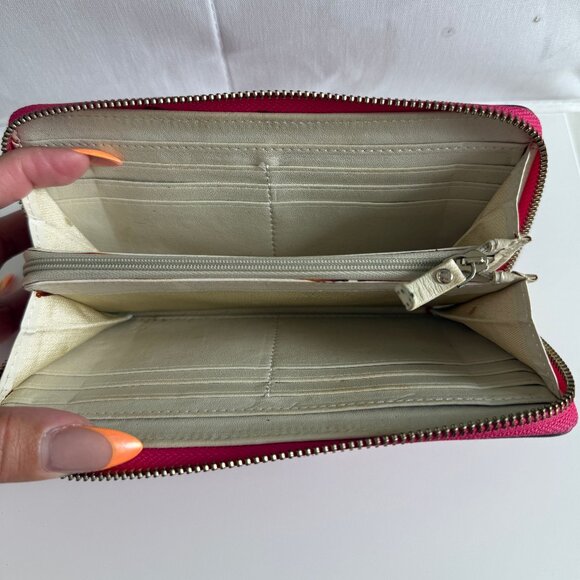 Kate Spade Pink Leather Wallet with Black Bow - Picture 6 of 6